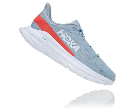 Hoka Mach 4 - Adidasi Alergare Pe Drum Dama Albastri / Corai | RO-Ikhi8UV